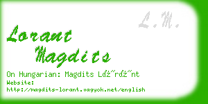 lorant magdits business card